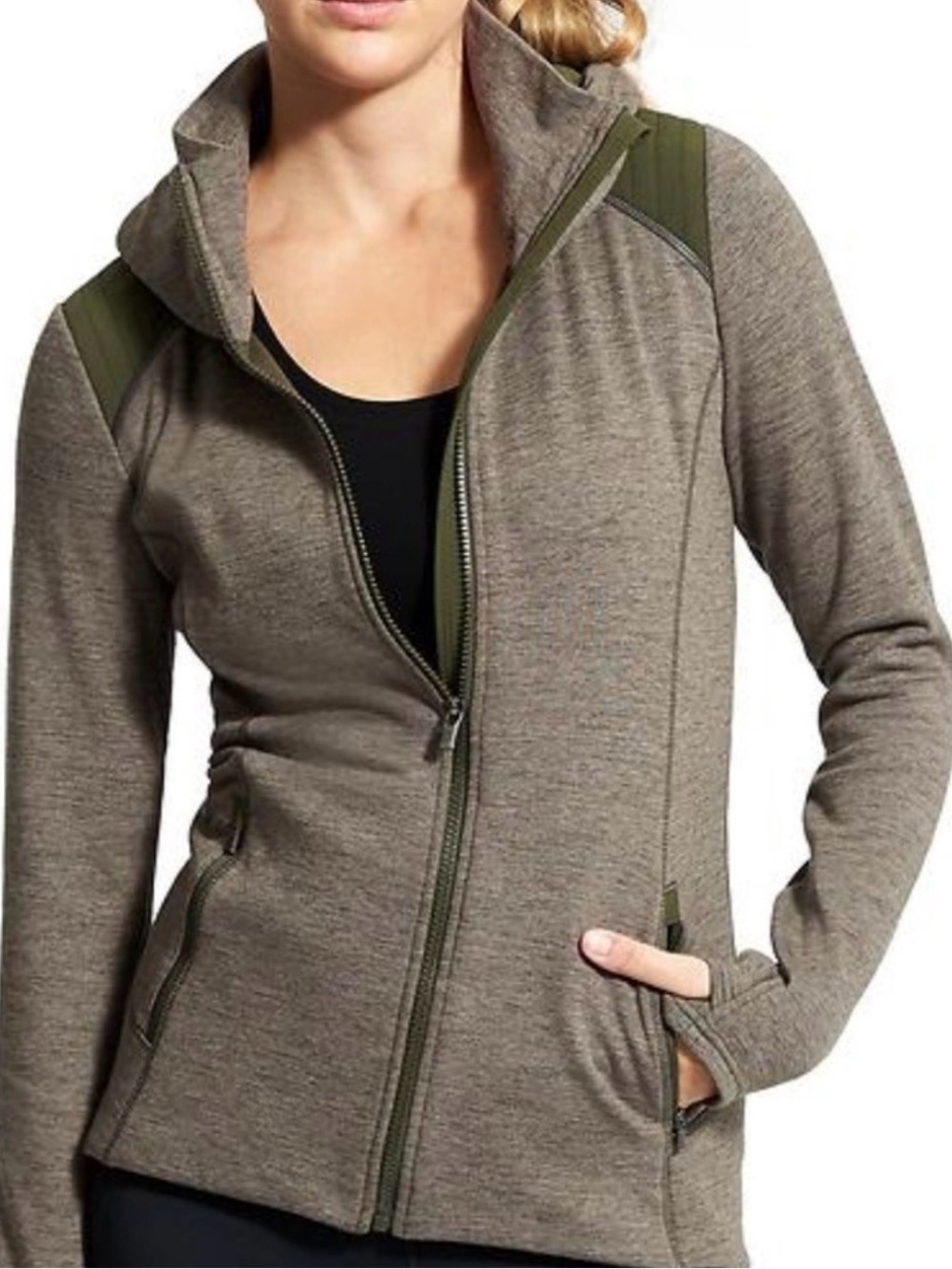NWOT Athleta PLUM Stronger Lined Hoodie Zip Jacket in 1X